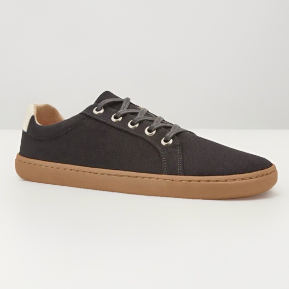 Origo Barefoot Everyday Shoes Mens 10.5 Black Canvas Minimalist Comfort Sneaker